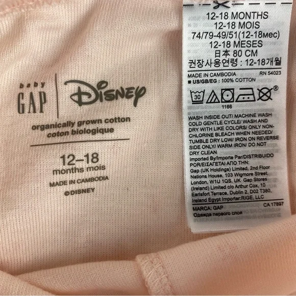 NEW Gap Disney Princess Short Pyjama Set - Size 12-18M - Picture 8 of 8